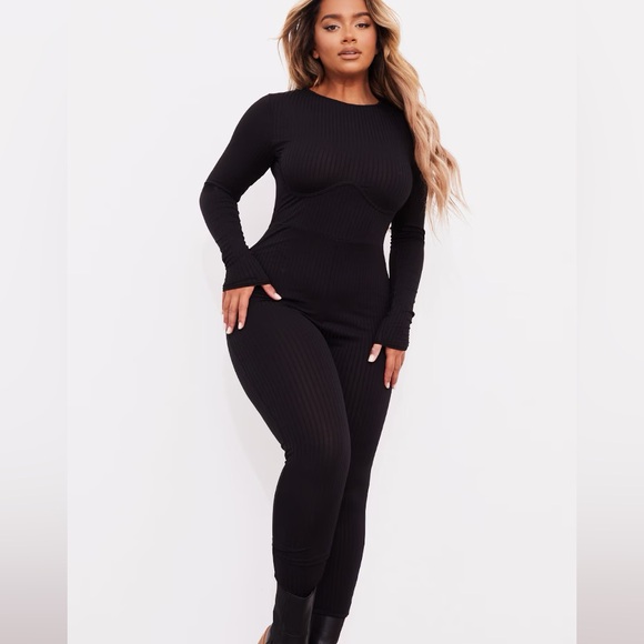 SOLD PLT Ribbed Jumpsuit - Picture 1 of 3